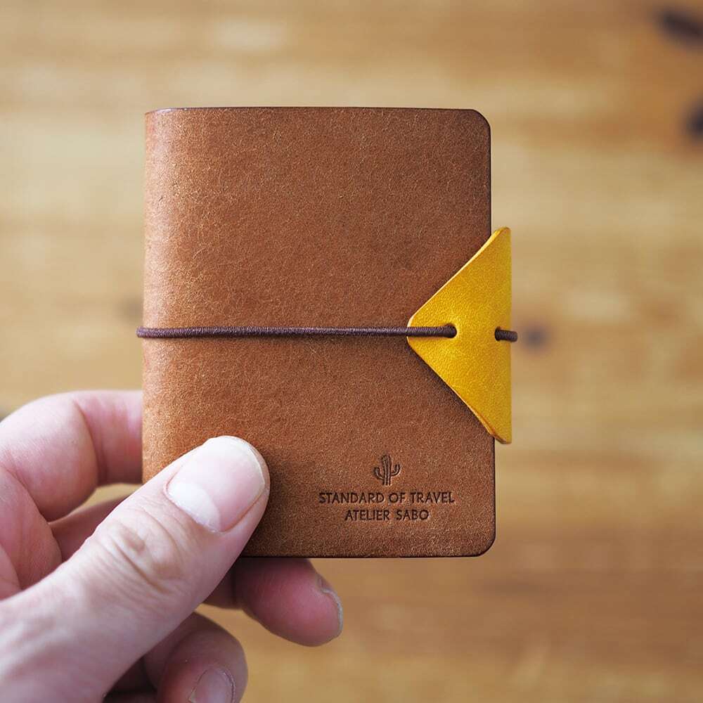 ロディアカバー No.10用【ブラウン×イエロー】ペンが挟める（在庫あり