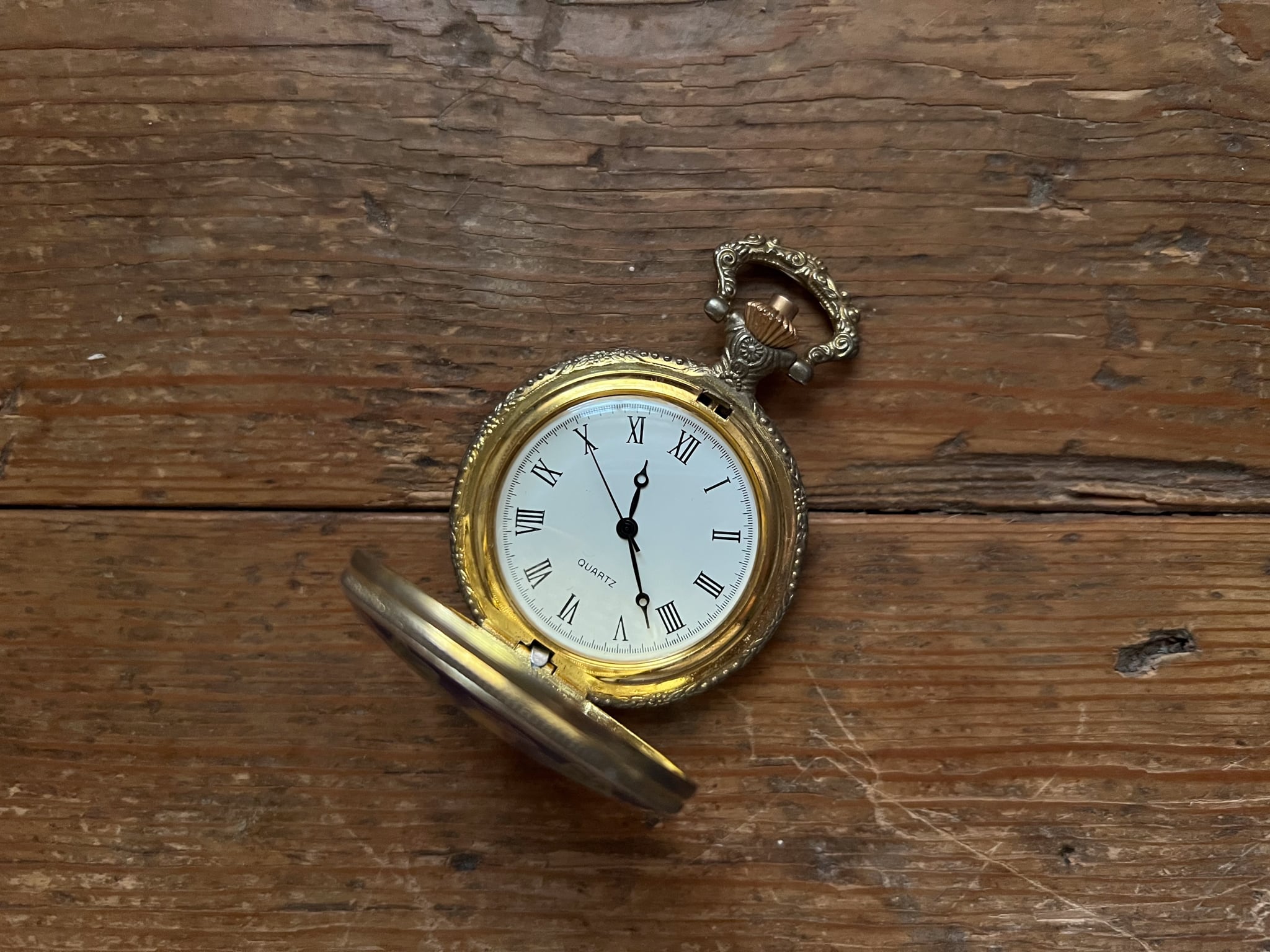 可愛いペイントが美しい古い懐中時計 *フレンチアンティーク
