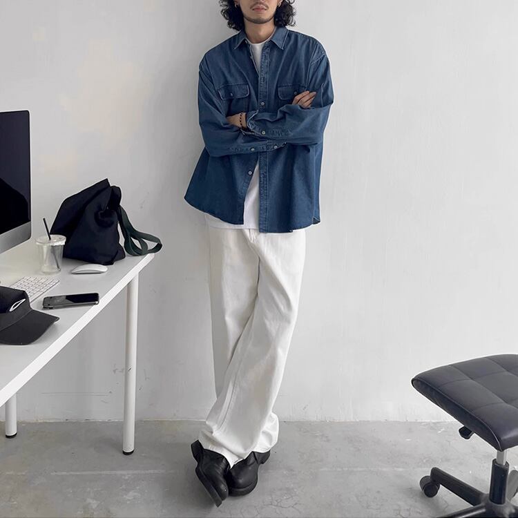 ★PROFILE BLUE SHIRT　　　A0729