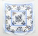 HERMES エルメス カレ90 テディベア Confidents descoeurs 青 シルクスカーフ 大判ショール 22-8694