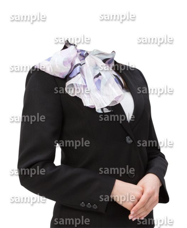 女性スーツスカーフ斜めB