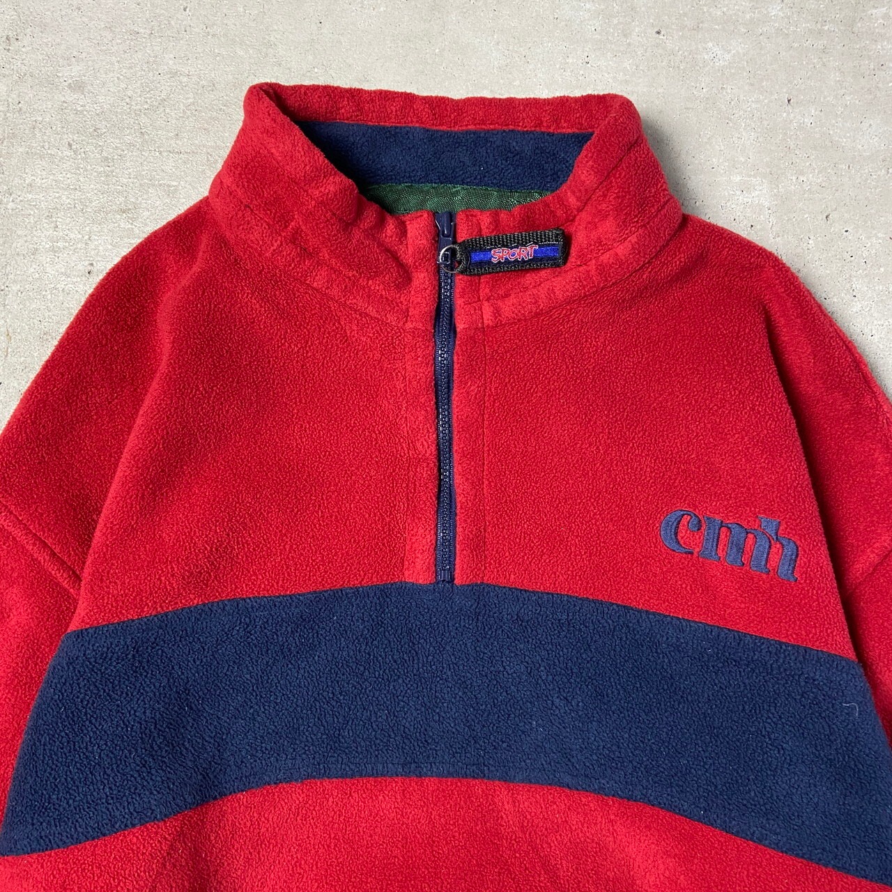 00年代 DUNBROOKE SPORT ハーフジップ フリースプルオーバー メンズXL 