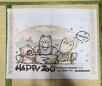 HAPPY ZOO ファンシー動物園のれん 志賀高原みやげ ペーパームーン