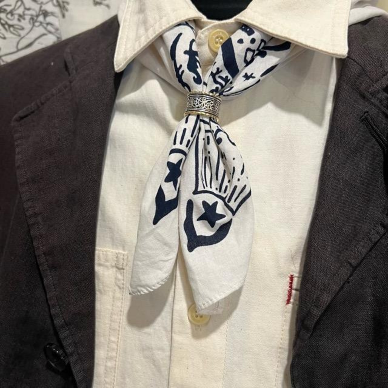 TOPANGA accessory One-wash cotton bandana sailing, available in two colors