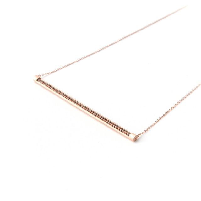 MMD　long bar necklace / dark