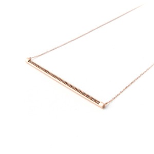 MMD　long bar necklace / dark