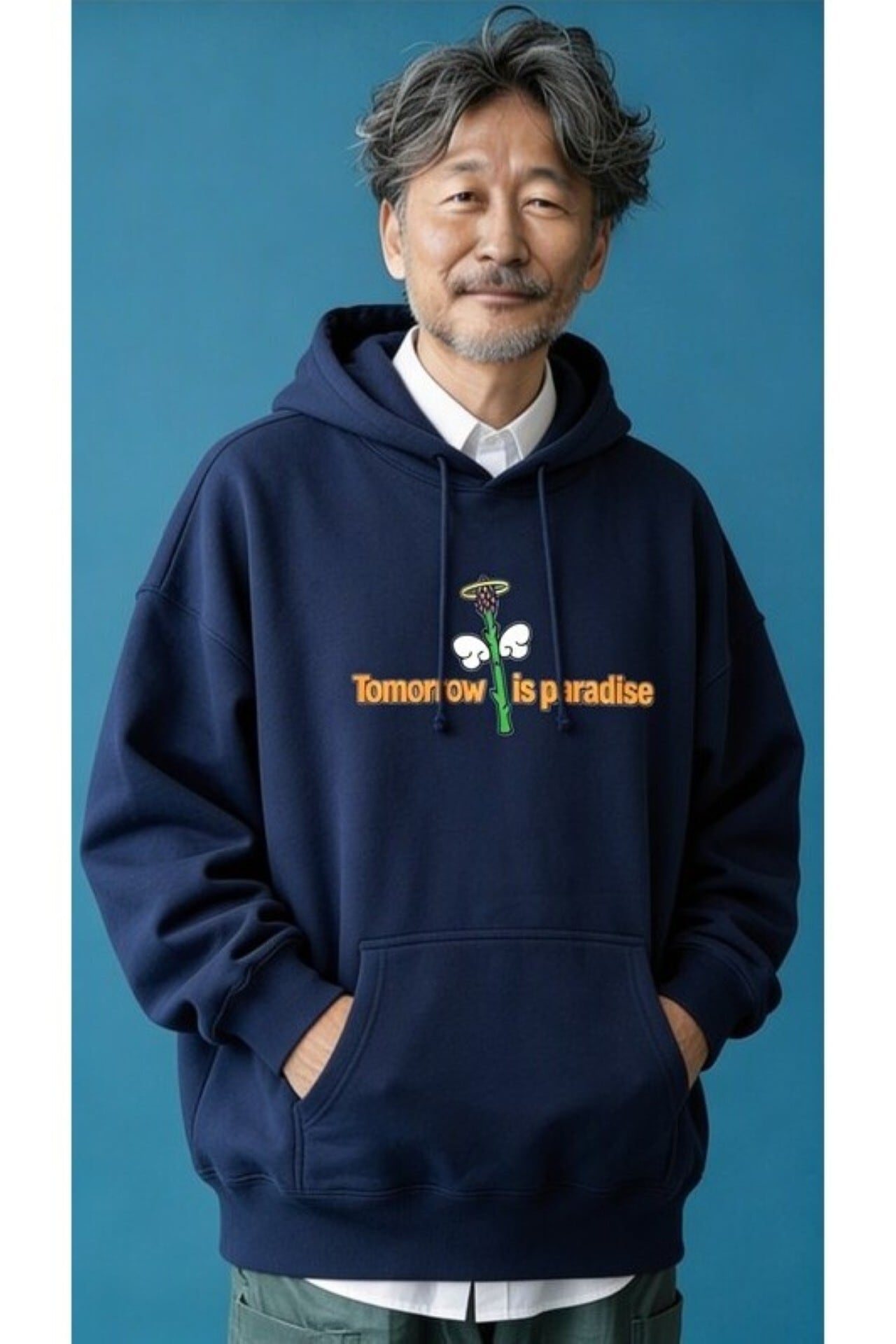 DHD(C)006【パーカ（インディゴ）　アスパラ】