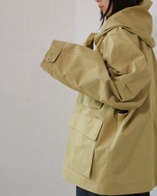 i’m here - Haoli Military Jacket :Beige |フードストールドッキング/2WAY/ウェザークロス 入荷予定:2026.01.17(各色 M 1点)
