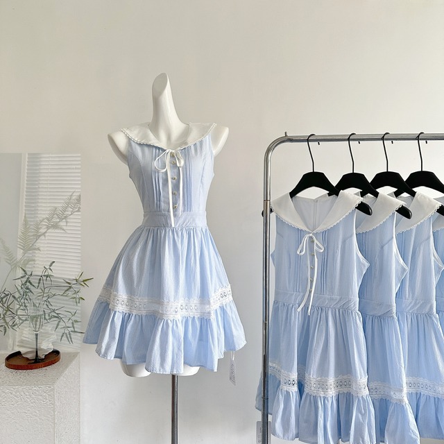 【dress】レースドッキングワンピース　M32723