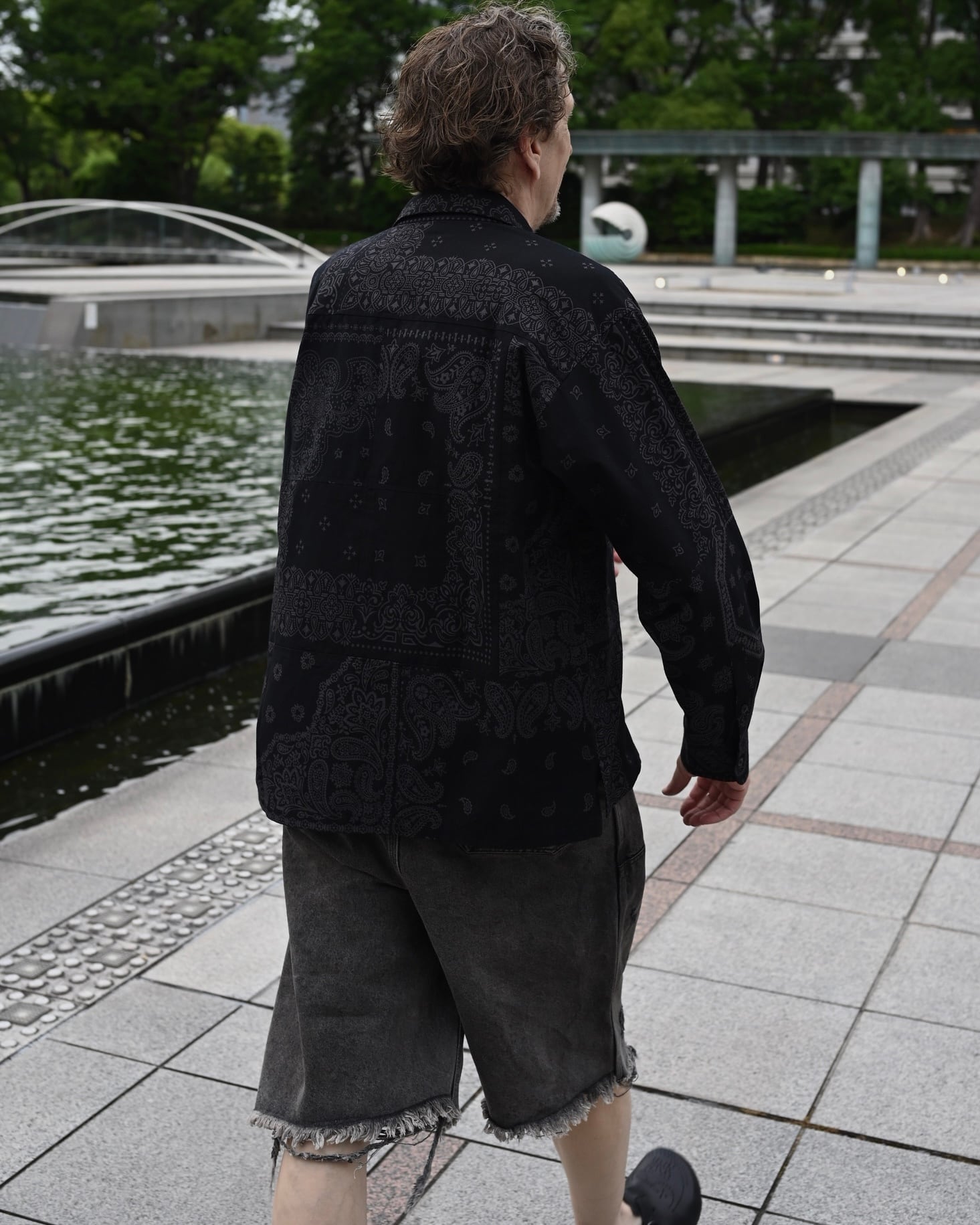 BLACK Dyed Bandana Shirt | MIYAGIHIDETAKA