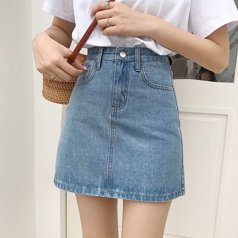 ブルースカート サマースタンダードAライン レトロ 夏物 試着室79881923302