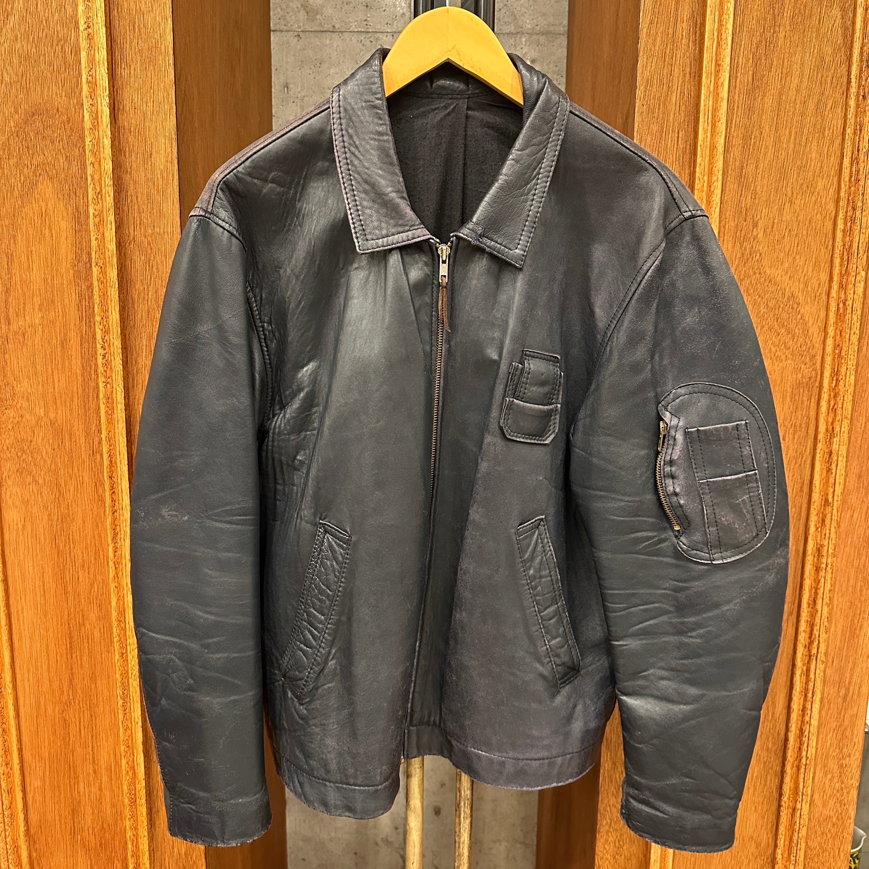FRENCH VINTAGE PILOT LEATHER JACKET 民間 ⑧ | safarionline