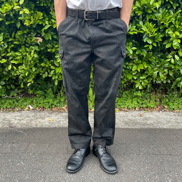 ドイツ軍 フレクターカモ 迷彩柄 黒染め カーゴパンツ W33 ユーロ 