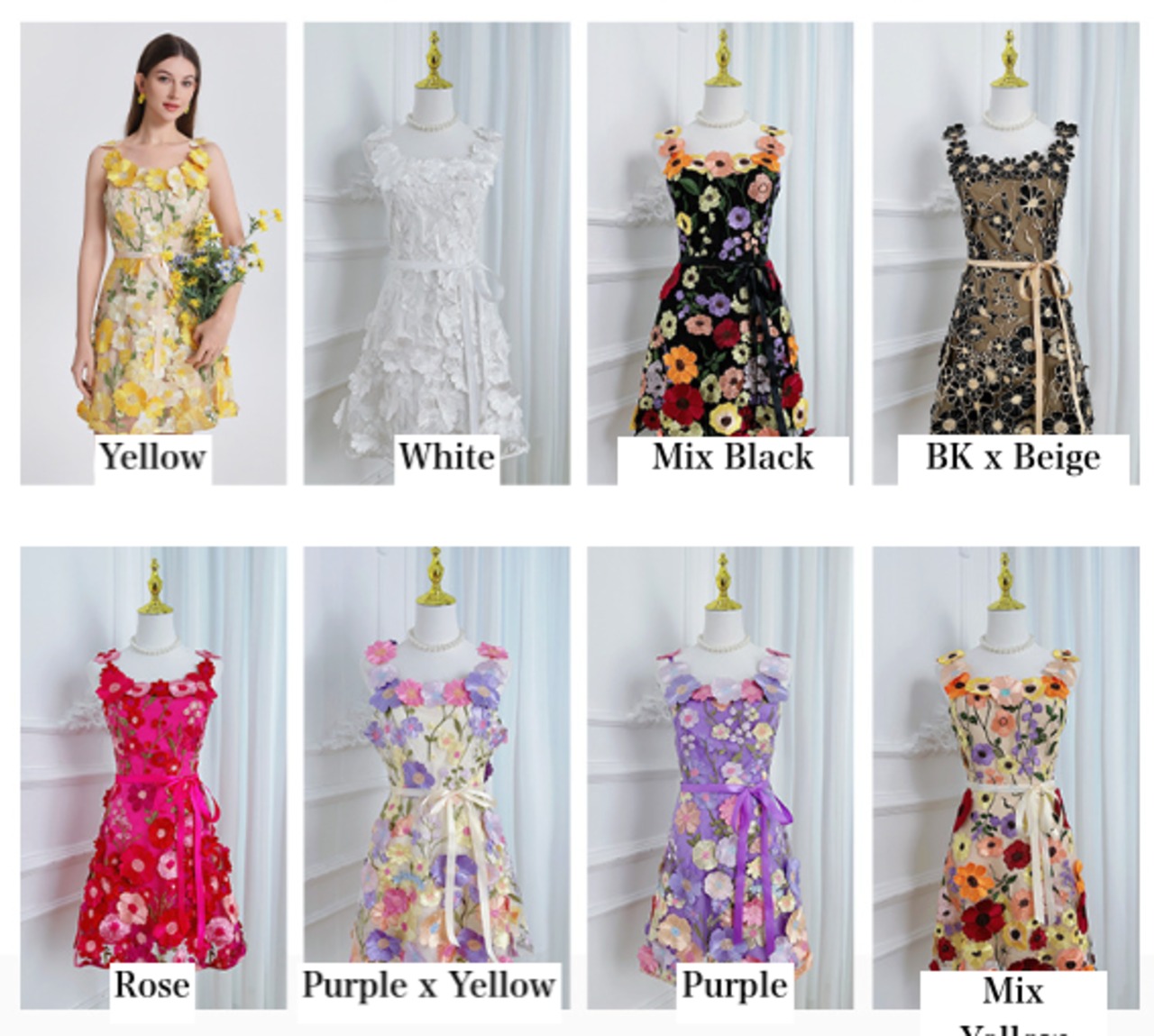 ブラッシュ・ペタル　フラワーキャミドレス　M25205