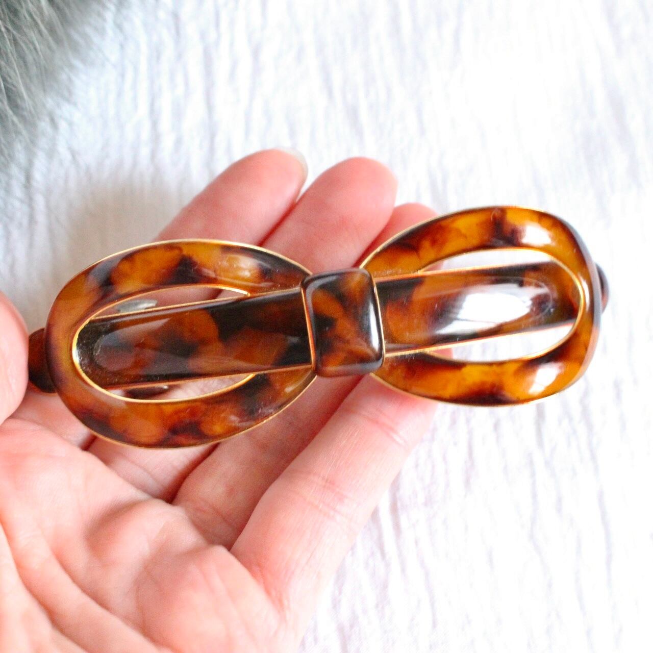 べっこうリボンバレッタ