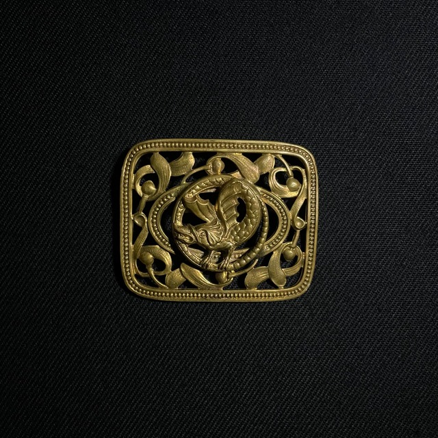 Vouivre/ブローチ/ヤドリギ/フランスアンティーク