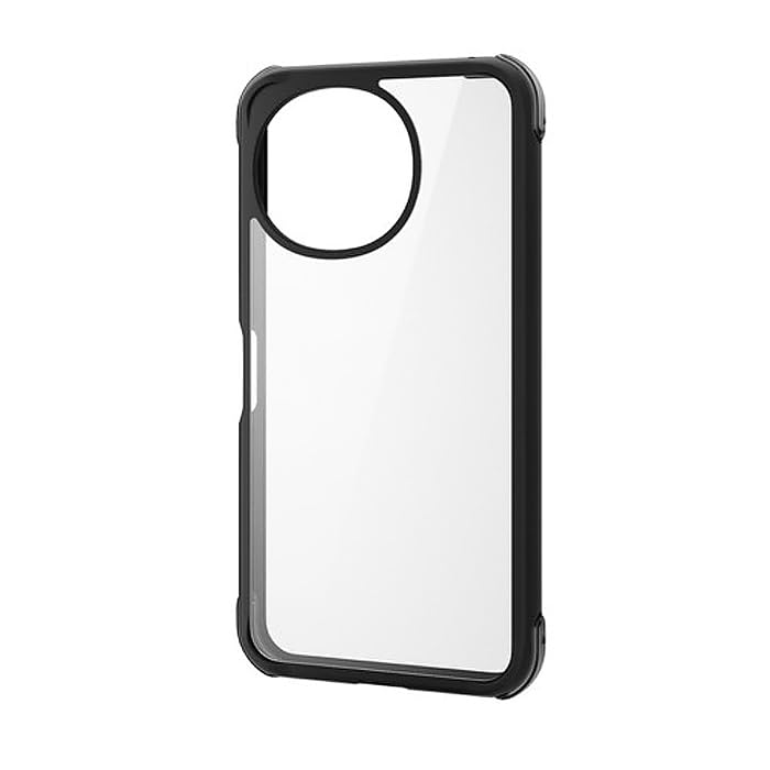 【在庫処分】エレコム AQUOS sense9 ケース ハイブリッド クリア 衝撃吸収 耐衝撃 4つ角エアーバッグ TPU 背面ポリカーボネート 軽量 カメラレンズ保護設計 MUBRAIN ブラック×クリアブラック PM-S244HVAIRBK