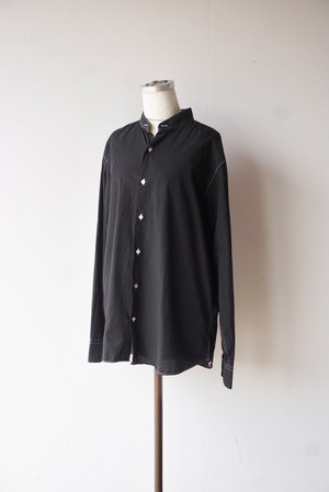 【monoya】band collar shirt