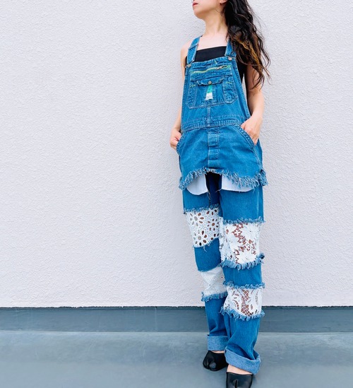 再販！リバティーOveralls Remake Set レース切り替