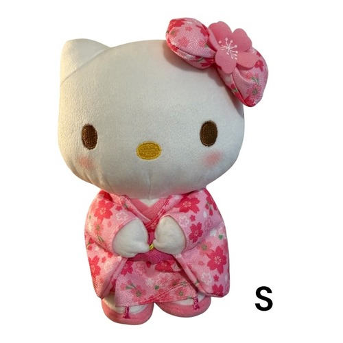 ハローキティ　桜着物ぬいぐるみ　S