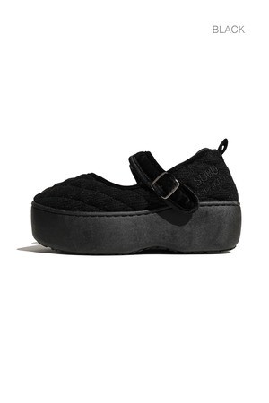 SUBUxODAKHA mary jane quilting platform shoes