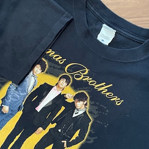 【anvil】ジョナスブラザーズ バンドTシャツ Jonas Brothers 2008 ツアーT バックプリント フォトプリント us古着