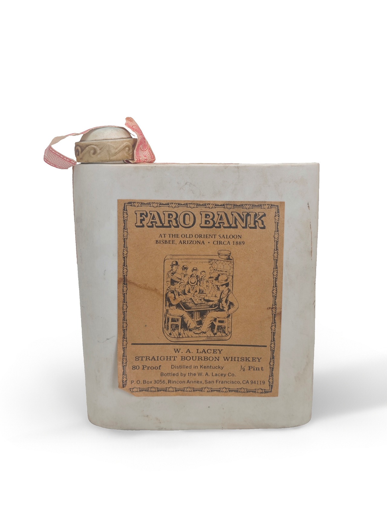 ヴィンテージ雑貨 70’s ゴールドラッシュ ウィスキーボトル（Haas Brothers Faro Bank）
