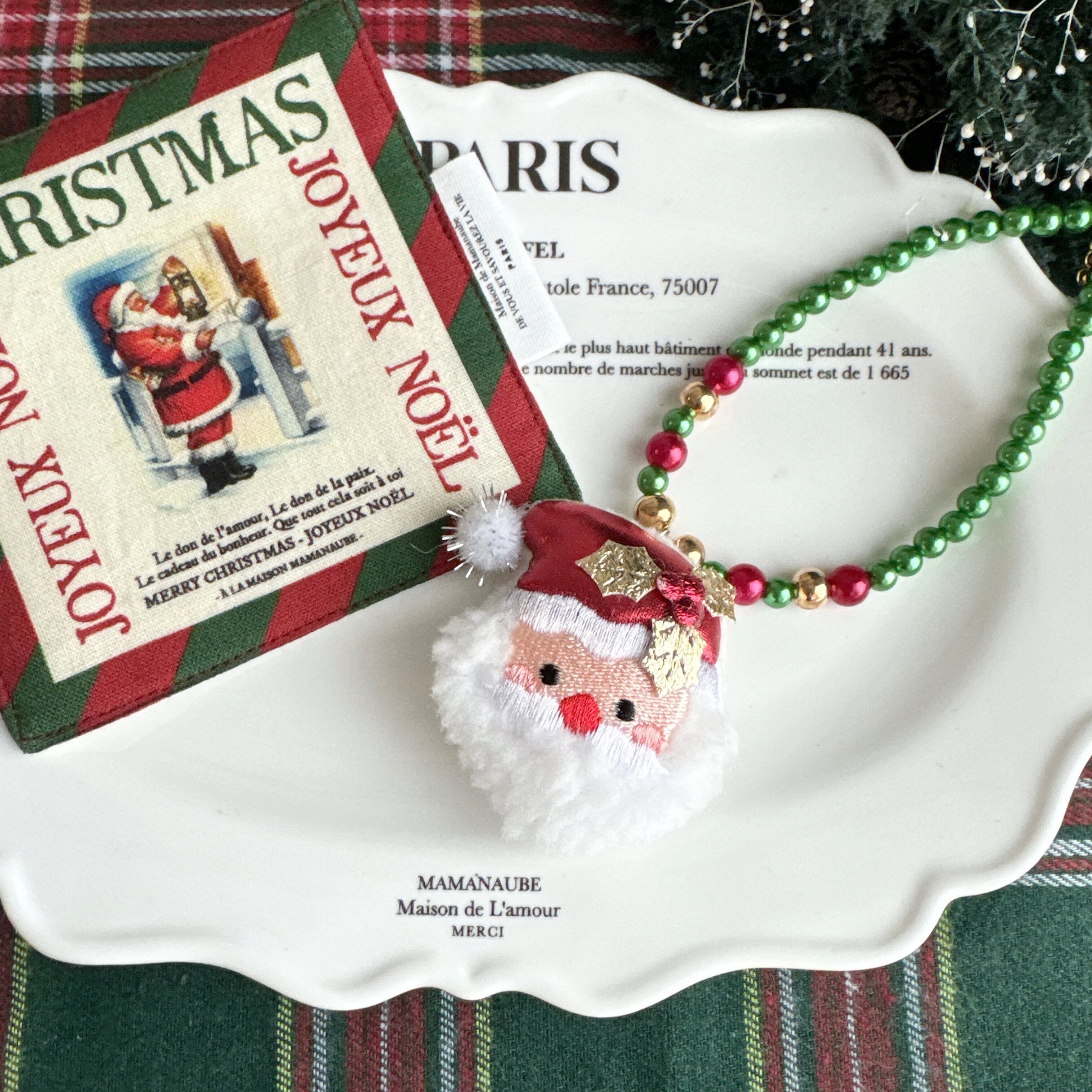 クリスマス*コロコロサンタネックレス