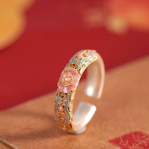 花のリング - 七宝焼が施されて自然の美しさを指先で感じる R457