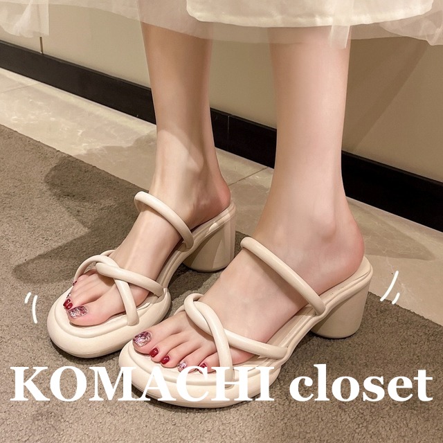 【送料無料】 ヒールサンダル サンダル 太ヒール ブラック ホワイト 韓国 レディース  オルチャン オープントゥ 白 黒 黄色 イエロー 歩きやすい ハイヒール 7cmヒール レザー ラウンドトゥ 春 夏 普段使い 22.5cm 23.0cm 24.5cm 24.0cm ミュール レディースシューズ カジュアル 海 プール リゾート 痛くない ママ 楽ちん おしゃれ きれいめ シンプル クール 美脚 小さいサイズ 大きいサイズ 幅広 10代 20代 30代 40代 50代 公園デビュー デート 無地