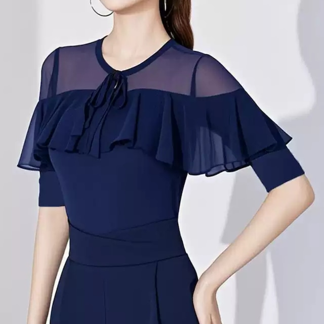 ボウタイ ハーフスリーブ デザインカットソー ds1255