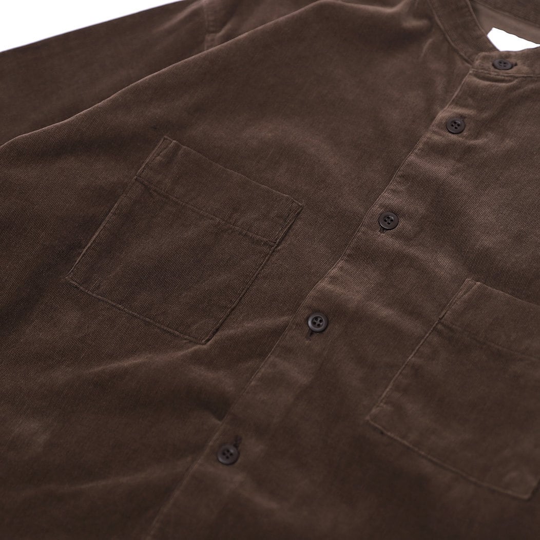 KAJA CORDUROY NO COLLAR LONG SLEEVE SHIRTS | KAJA