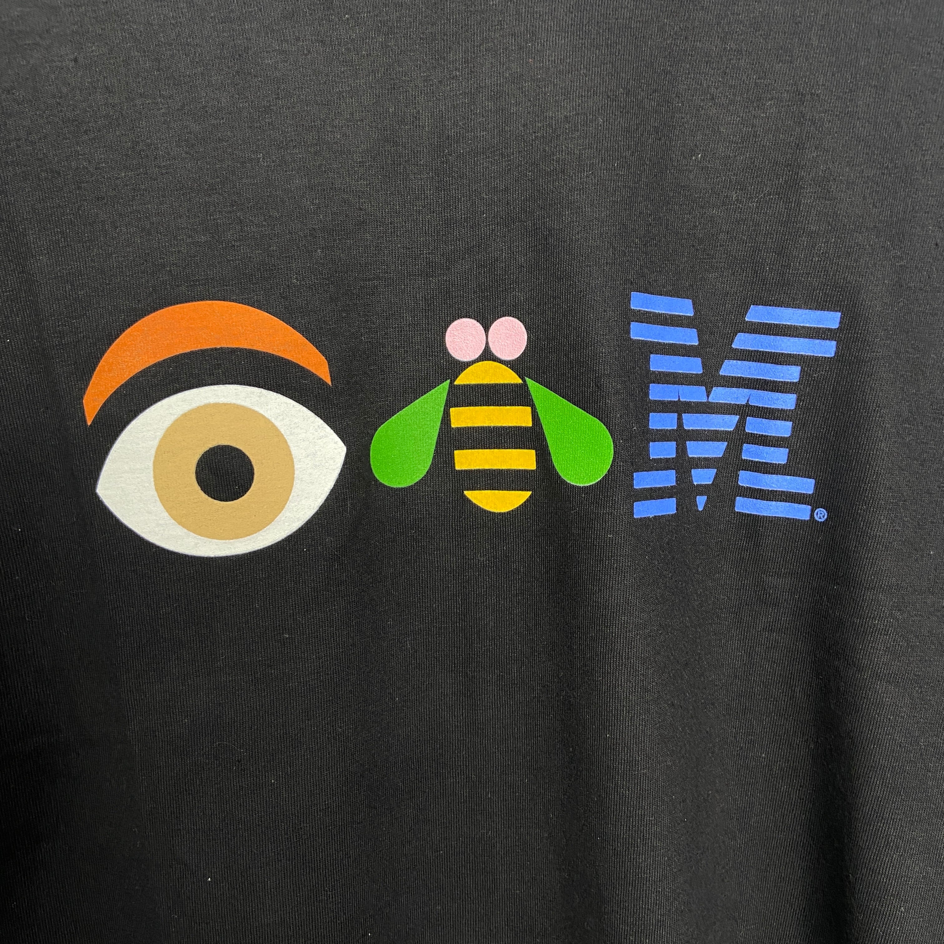 00s IBM 企業ロゴプリントTシャツ カンパニーTシャツ ブラック XL