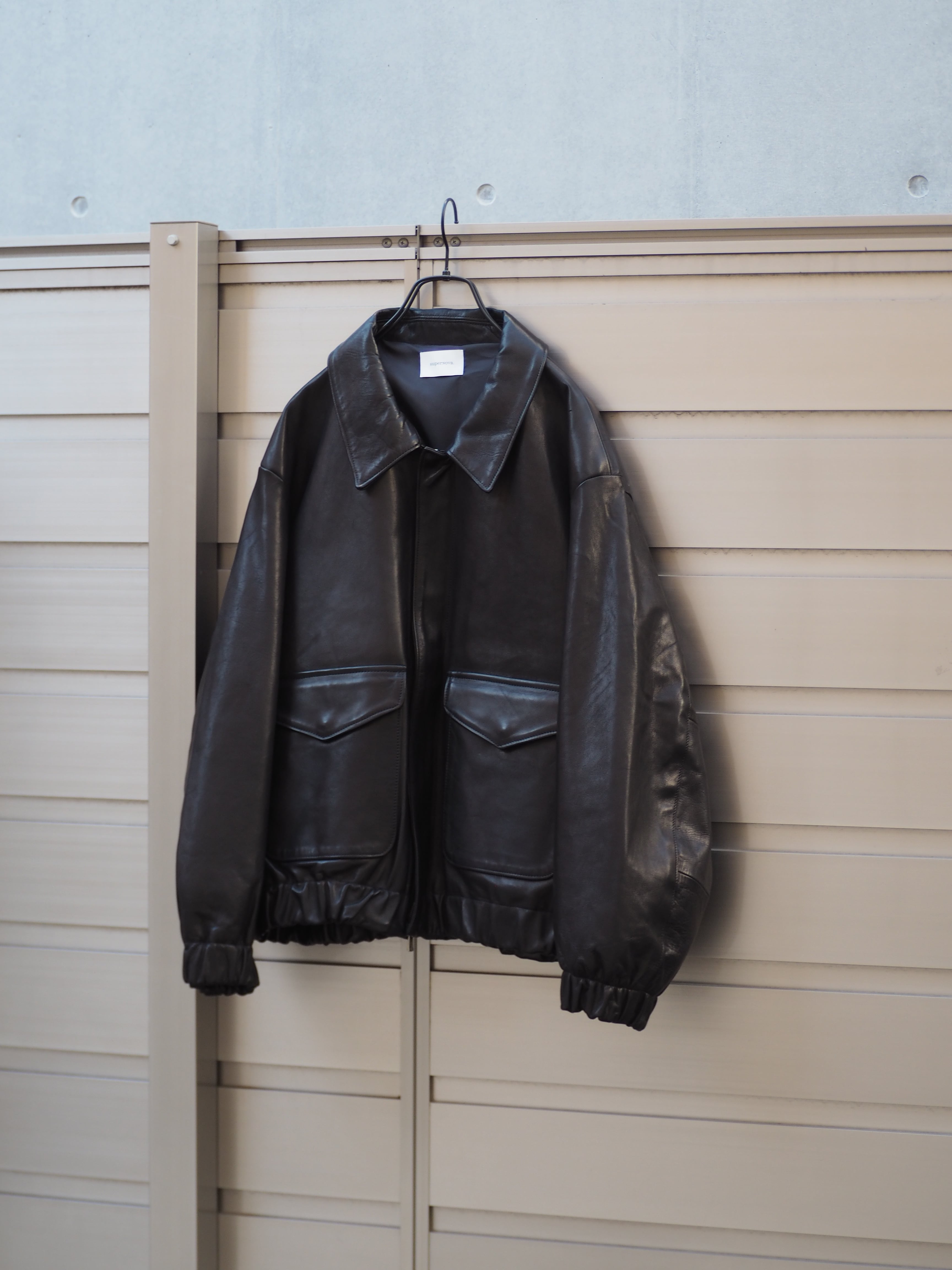 superNova. Leather flight jacket - Horsehide / Black | novastore