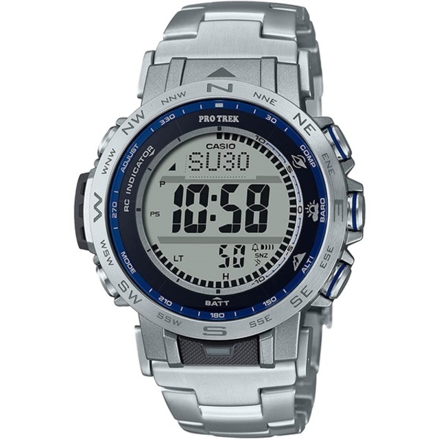 国内正規品 CASIO PRO TREK カシオ プロトレック クライマーライン 電波ソーラー K2ブルー シルバー メンズ腕時計 PRW-31YT-7JF