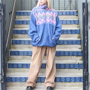 USA VINTAGE COOL WATER HALF ZIP DESIGN FLEECE JACKET/アメリカ古着ハーフジップデザインフリースジャケット