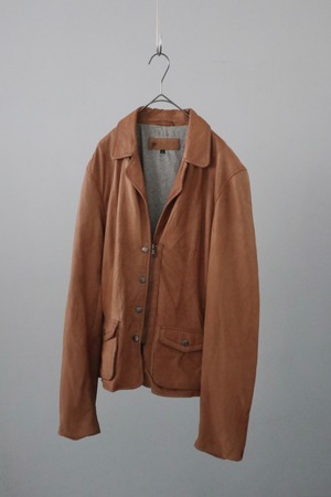 Euro camel leather tailored jacket