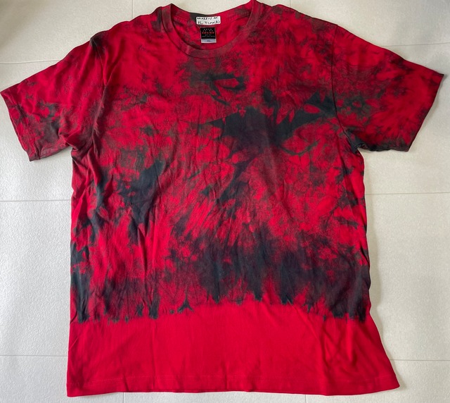 カジュアル藍染Tシャツ/木漏れ日　赤(3L)男女兼
