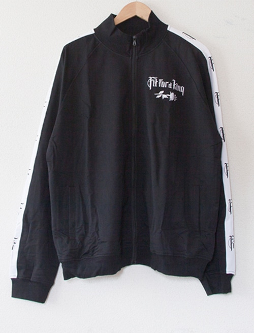 【FIT FOR A KING】Flower Embroidered Track Jacket (Black)