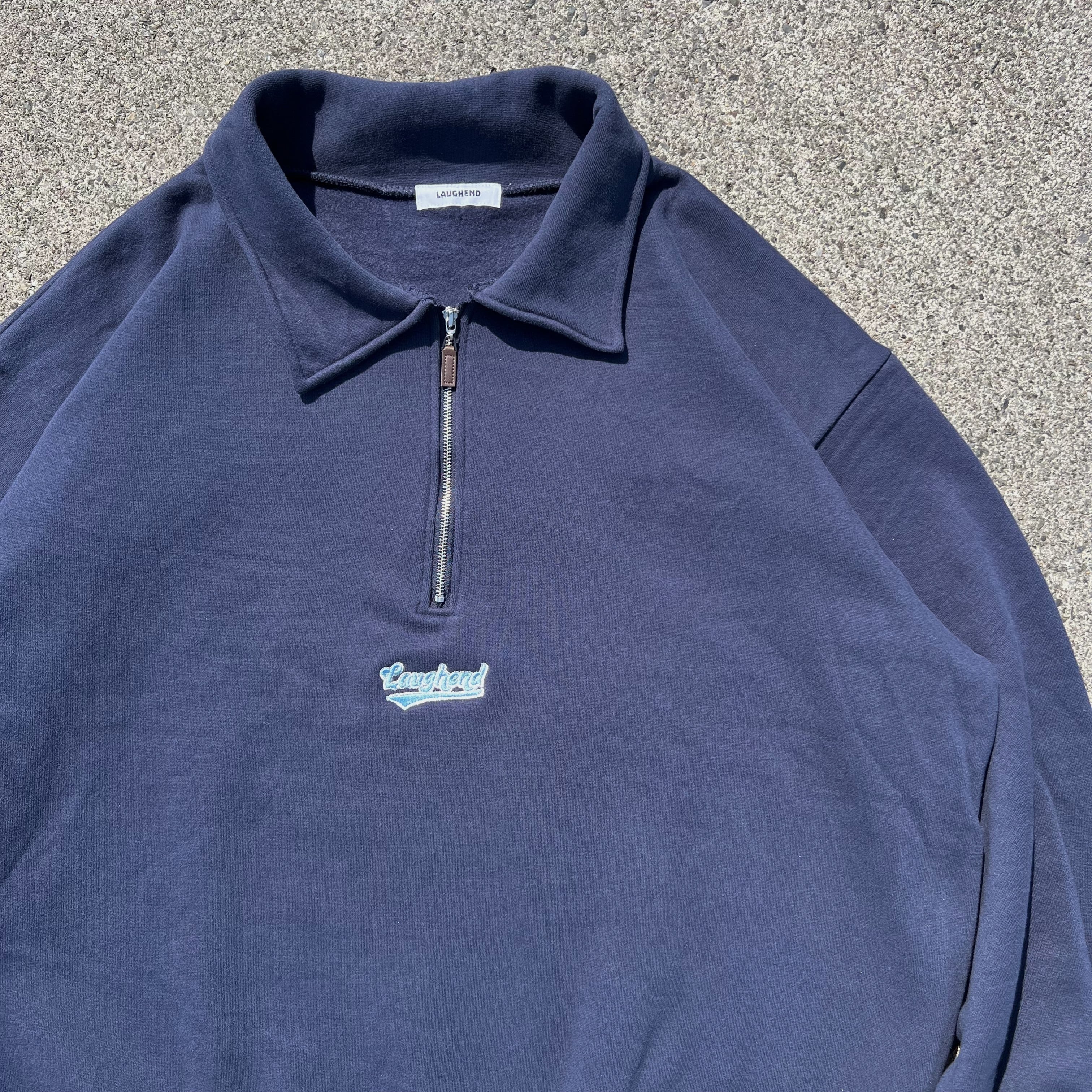 LAUGHEND half zip sweat (navy)