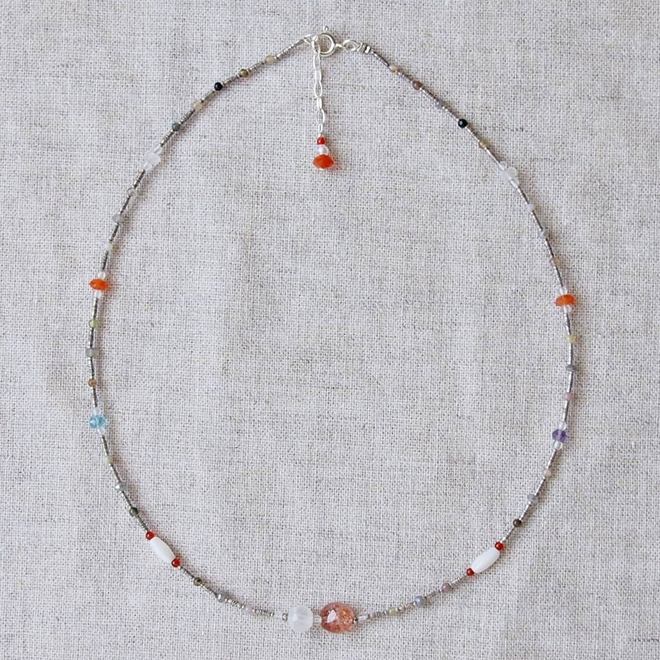白珊瑚/天然石/ネックレス/カレンシルバー | ChocoRal Jewelry