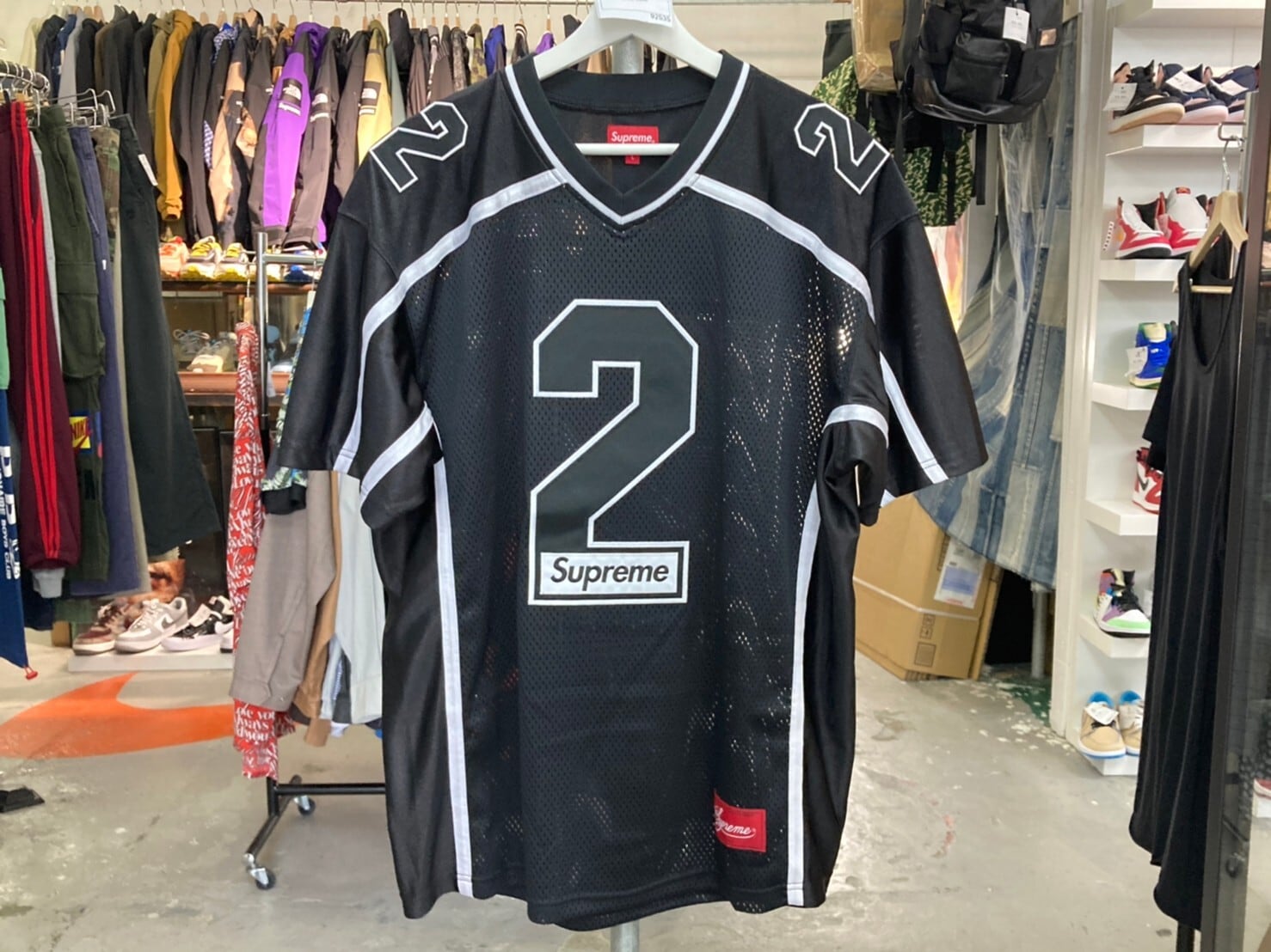 Supreme ABOVE ALL FOOTBALL JERSEY BLACK LARGE 092535 | BRAND ...