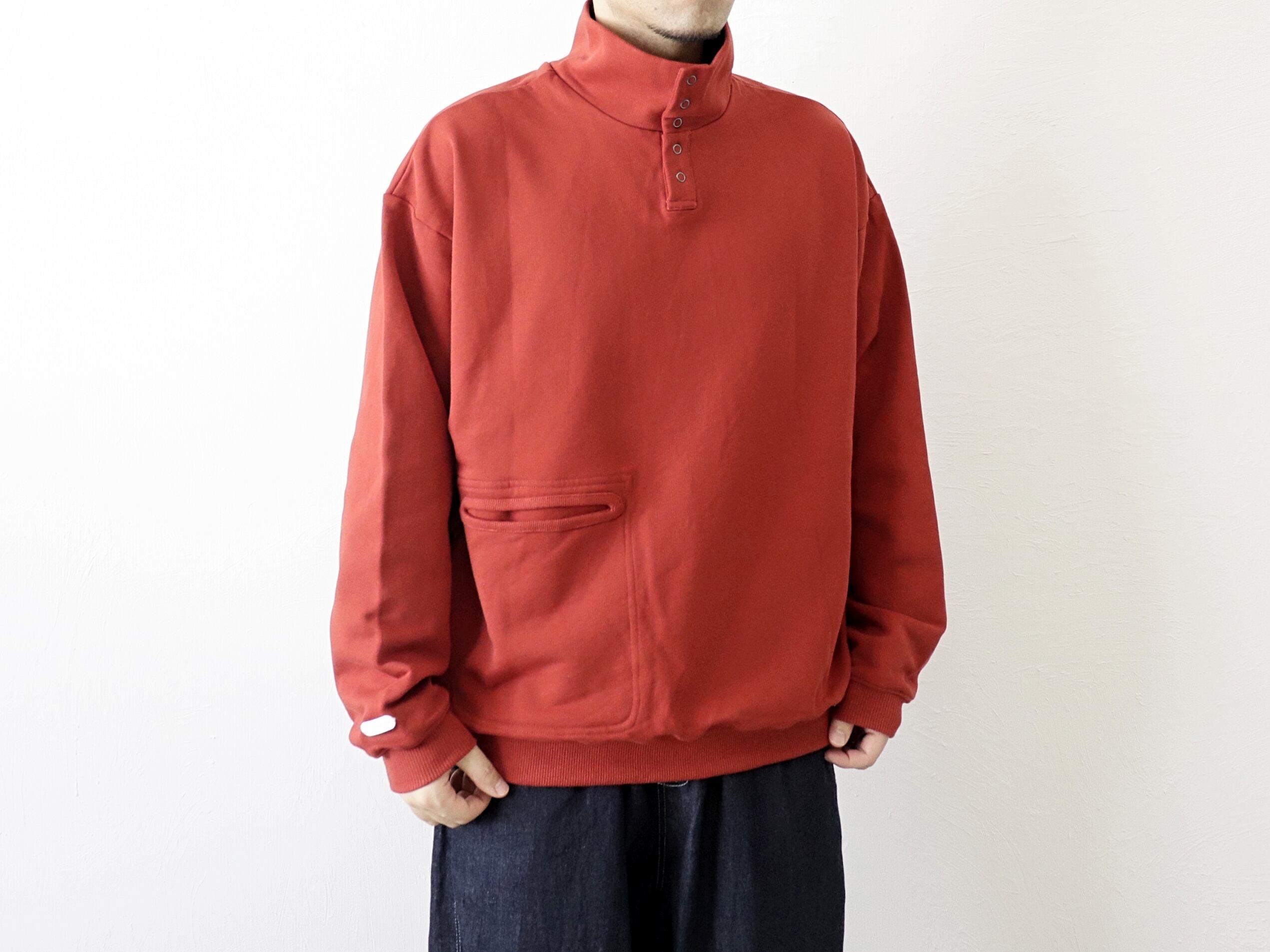 KELEN / 2WAY HIGH NECK PILE SWEAT "MONET" - REDBROWN ケレン / ツーウェイ 前後着用 ハイネック パイル スウェット