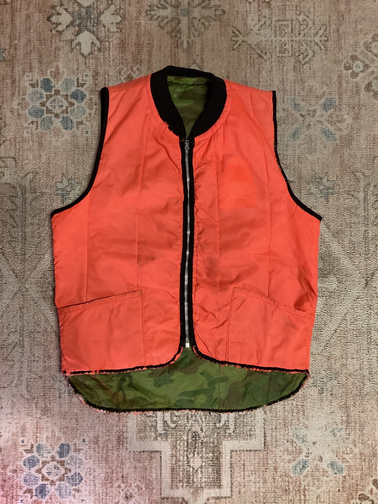 70s / Vintage ボロ / Reversible Camo Vest