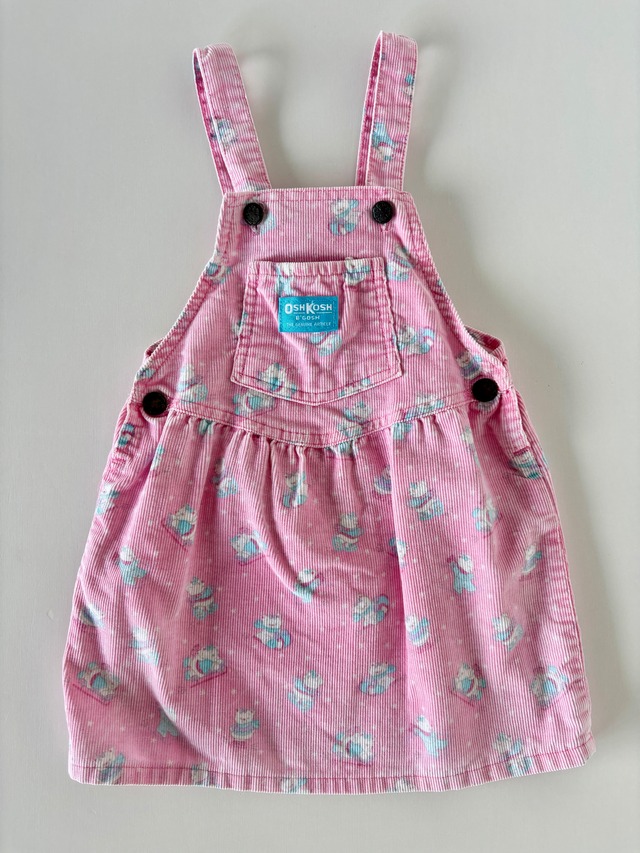 【2T相当・vintage 】USA製　シロクマコーデュロイワンピース