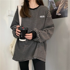 【MumuIns 】 春新作ストリートストライプ柄Ｔシャツ　A0504