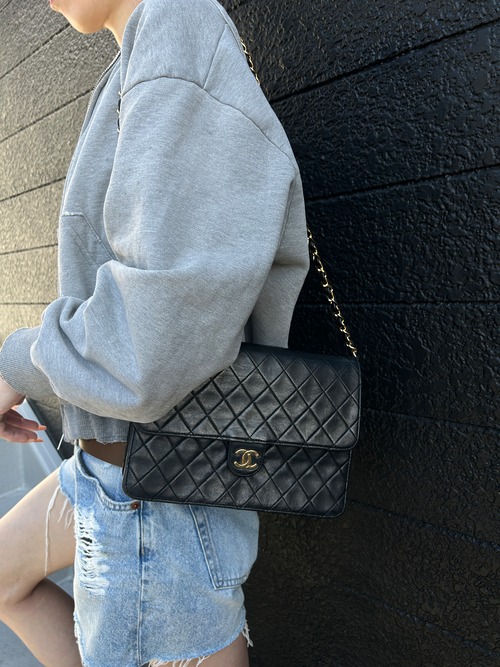 CHANEL シャネル マトラッセ ショルダーバッグ ブラック ココマーク キャビアスキン チェーンショルダー vintage ヴィンテージ オールド bx28zt