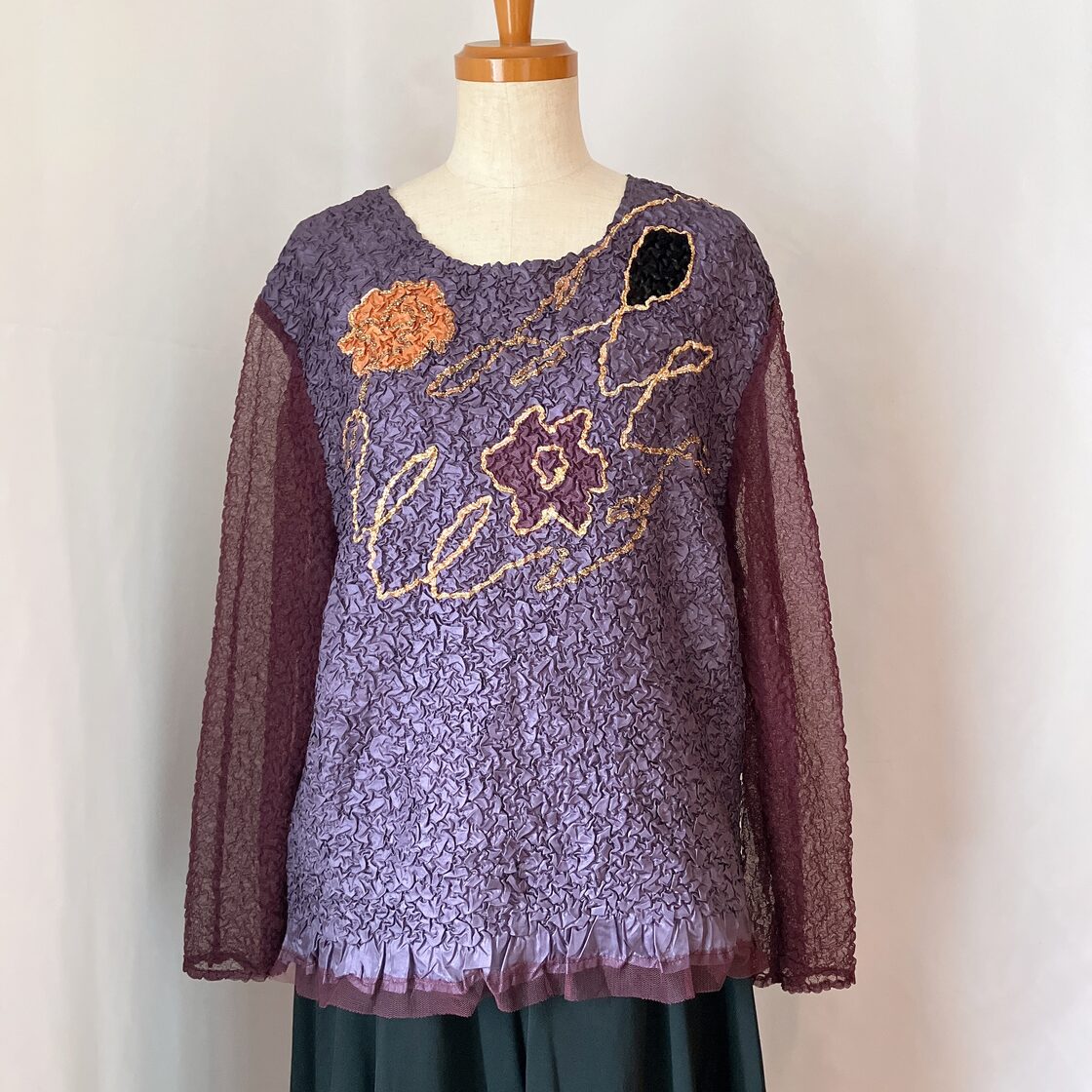 used レトロ くしゅくしゅ トップス 古着 ヴィンテージ vintage | PAY ID
