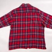 ビンテージ Chipie PRODUCT シピー チェック ジップアップ 長袖 ネルシャツ M/レッド系 メンズ アメカジ ワーク