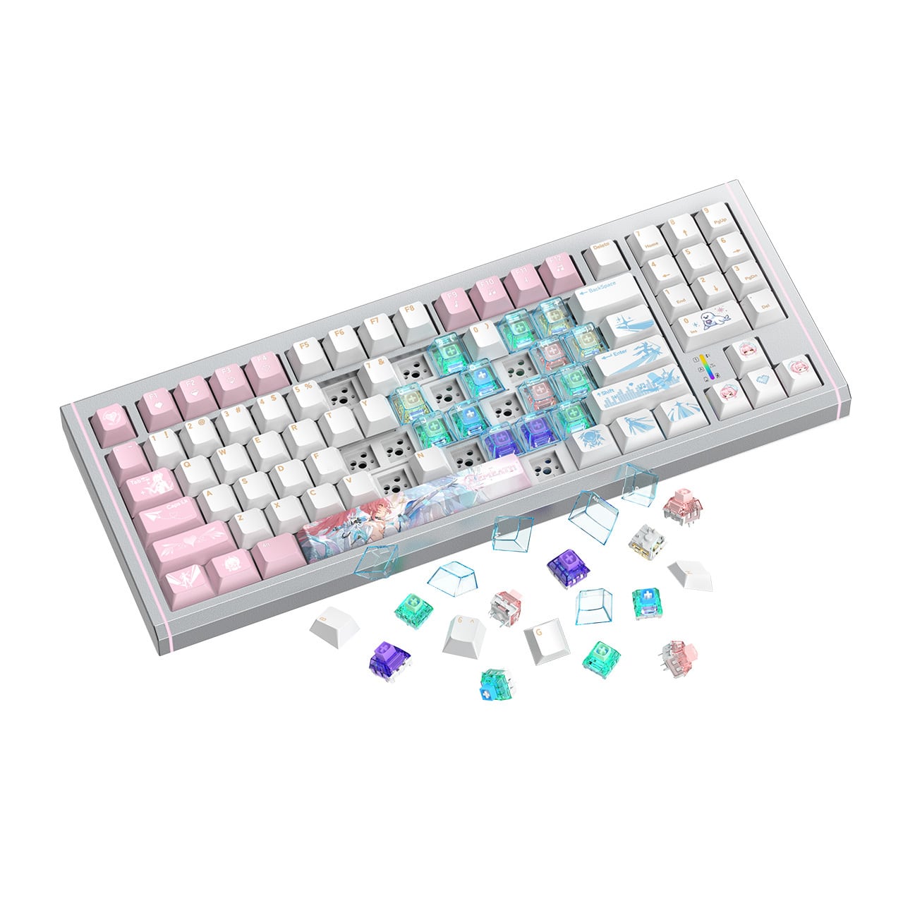 エイメス　中国限定　キーボード 鳴潮 エイメス「やわらぎの雪歌」テーマキーボード 赤軸 | あるじゃん